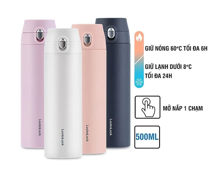 Bình giữ nhiệt Lock&amp;Lock 500 ml LHC3257PIK