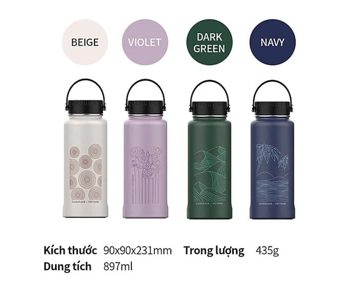 Bình giữ nhiệt Lock&amp;Lock 897 ml LHC4160DGRN