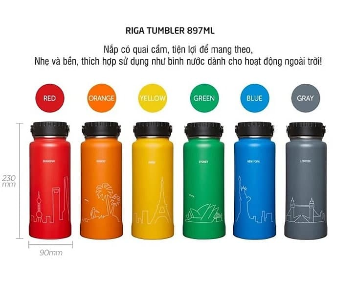 Bình giữ nhiệt Lock&amp;Lock 897 ml LHC4160GRY