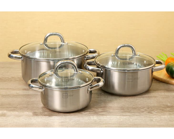 Bộ nồi Inox 3 đáy Fivestar FS-B3004