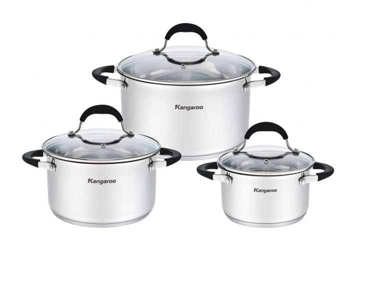 Bộ nồi Inox cao cấp 5 lớp Kangaroo KG3CS3