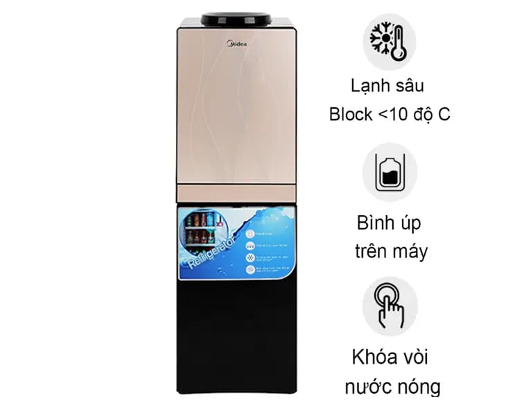 Cây nước nóng lạnh Midea YL1836S-B 520W