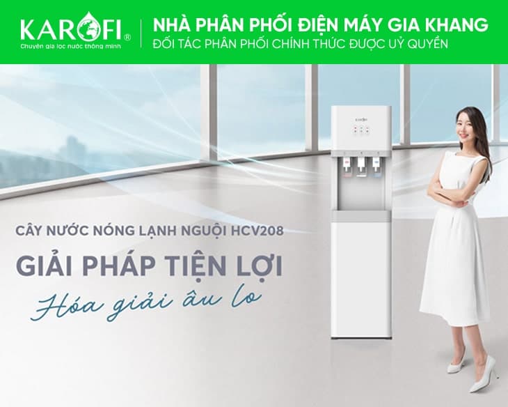 Cây nước nóng lạnh nguội Karofi HCV208