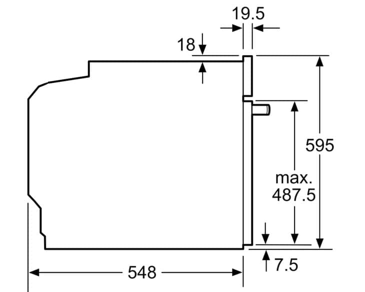 Lò nướng âm tủ Bosch 67 lít HMG778NB1