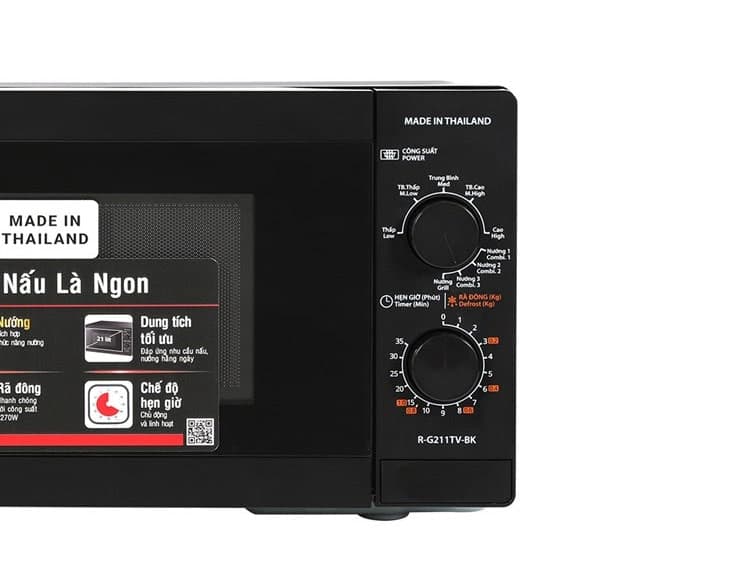 Lò vi sóng có nướng Sharp R-G211TV-BK 21 lít