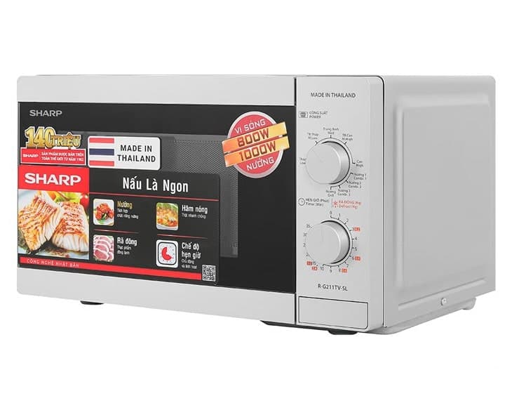 Lò vi sóng có nướng Sharp R-G211TV-SL