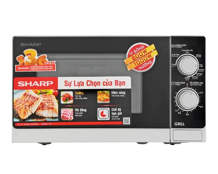 Lò vi sóng có nướng Sharp R-G222VN-S 20 lít