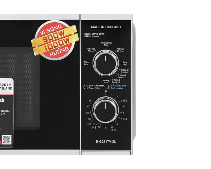 Lò vi sóng có nướng Sharp R-G251TV-SL 25 lít