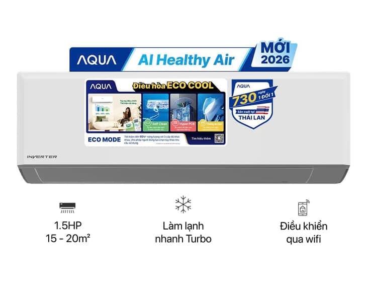 Máy lạnh Aqua Inverter 1.5 HP AQA-RV13EA