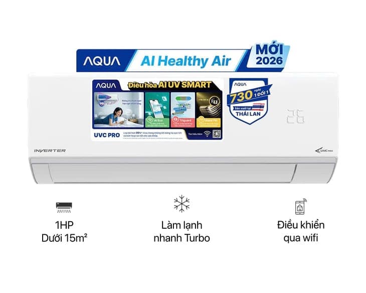 Máy lạnh AQUA Inverter 1 HP AQA-RUV10RB5