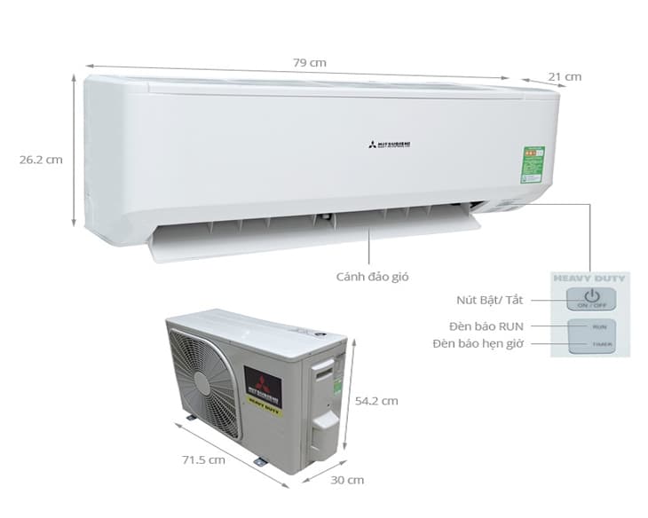 Máy lạnh Mitsubishi Heavy 1.5 HP SRK12CT-S5