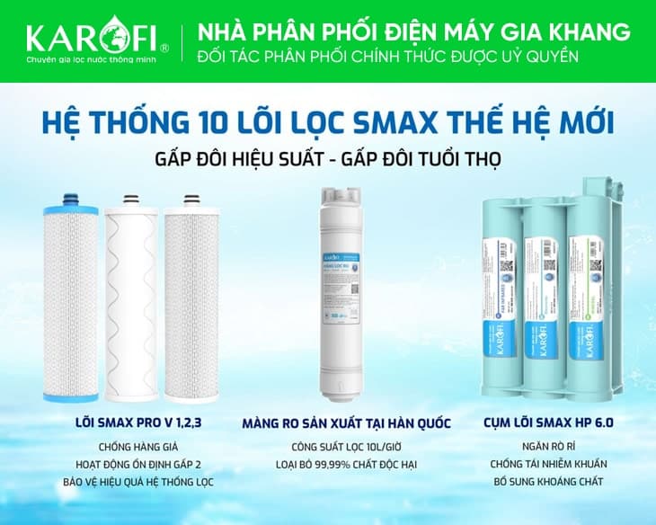 Máy lọc nước Karofi KAQ-U50K