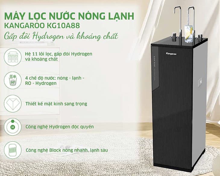 Máy lọc nước nóng lạnh Kangaroo KG10A88