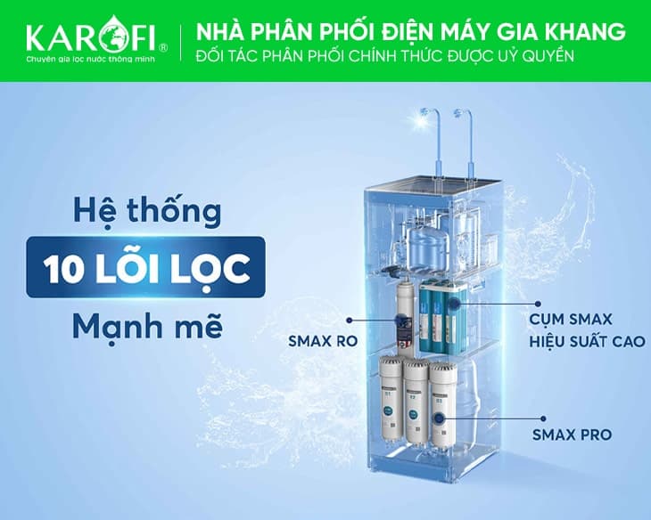 Máy lọc nước nóng lạnh Karofi KAD-N89