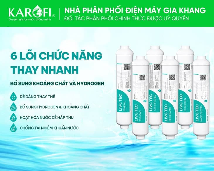 Máy lọc nước nóng lạnh Karofi Livotec 630S