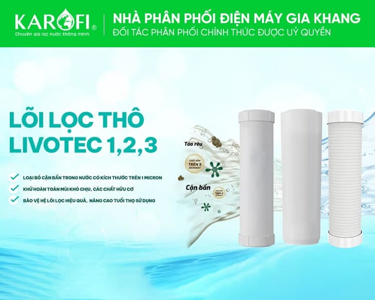 Máy lọc nước nóng lạnh Karofi Livotec 630S