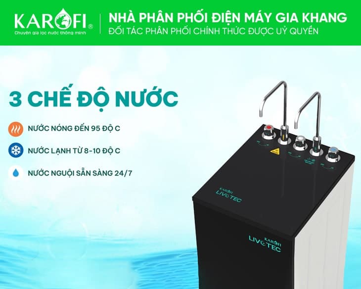 Máy lọc nước nóng lạnh Karofi Livotec 630S