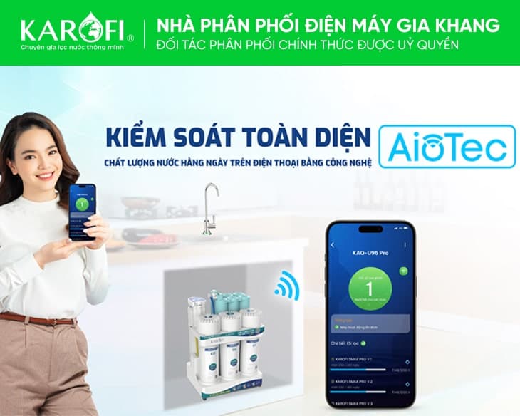 Máy lọc nước RO Karofi KAQ-U95 PRO