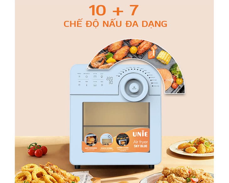 Nồi chiên không dầu 14.5 lít UNIE UNSKYBLUE