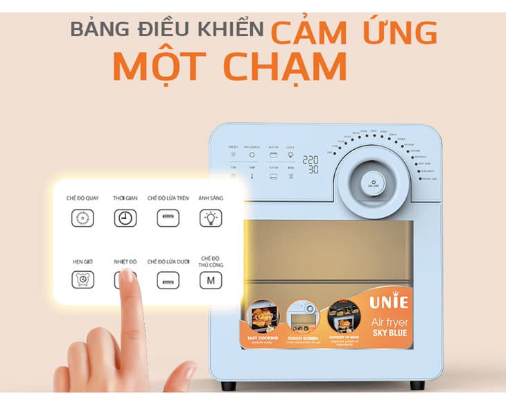 Nồi chiên không dầu 14.5 lít UNIE UNSKYBLUE