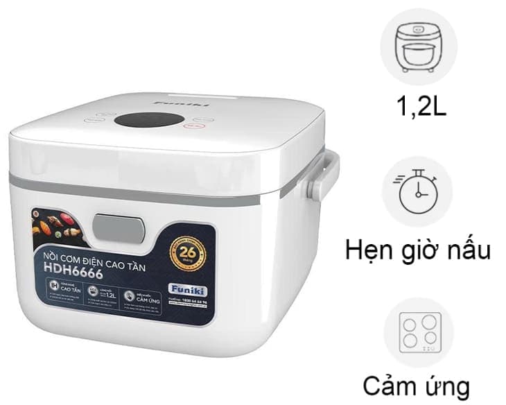 Nồi cơm điện cao tần Funiki 1.2 lít HDH6666