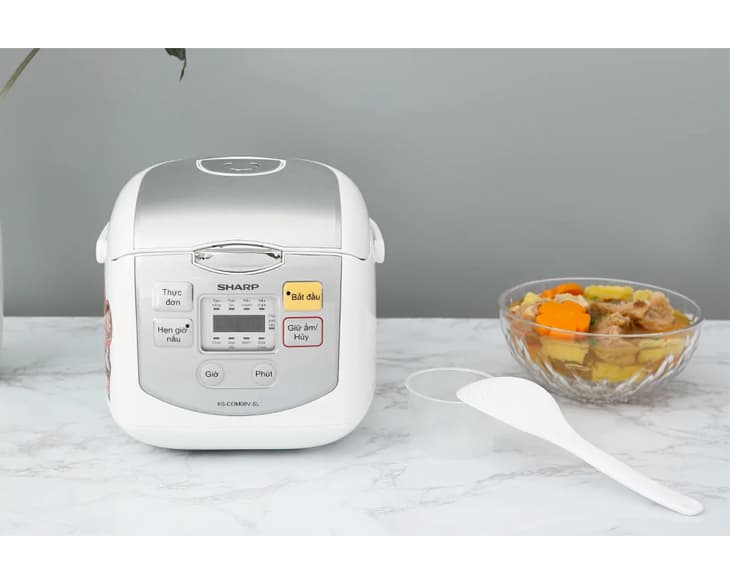 Nồi cơm điện tử Sharp 0.72 lít KS-COM08V-SL