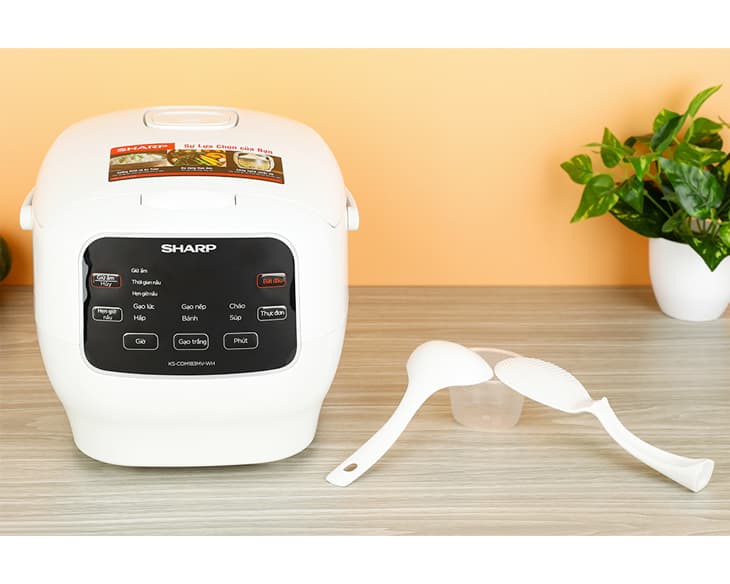Nồi cơm điện tử Sharp 1.8 lít KS-COM183MV-WH