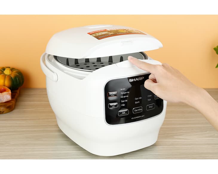 Nồi cơm điện tử Sharp 1.8 lít KS-COM183MV-WH