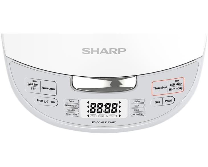 Nồi cơm điện tử Sharp 1.8 lít KS-COM192EV-GY