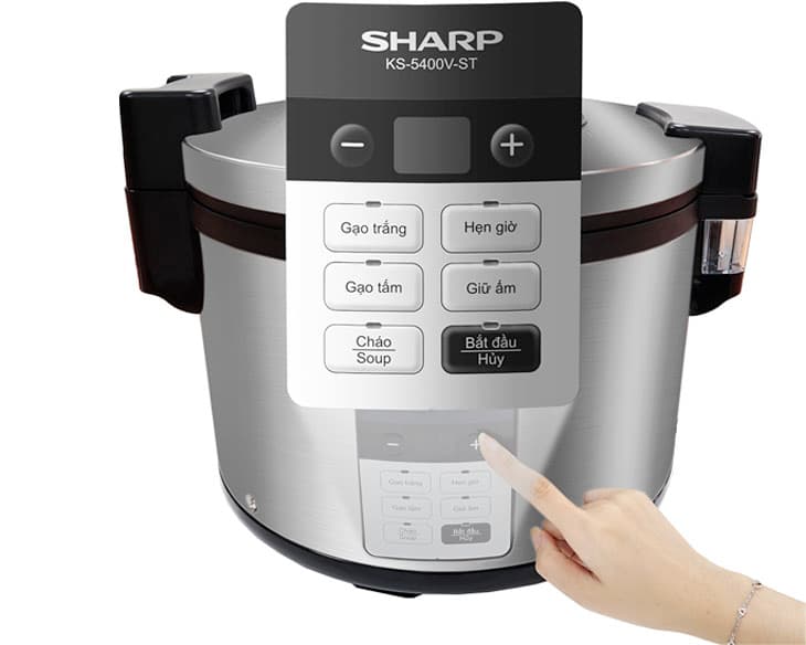 Nồi cơm điện tử Sharp 5.4 lít KS-5400V-ST