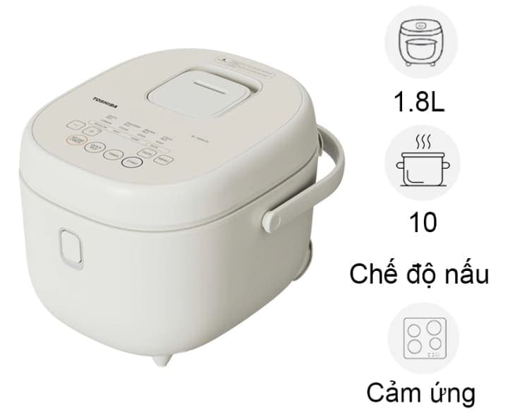 Nồi cơm điện tử Toshiba 1.8 lít RC-18DR4TVN(W)