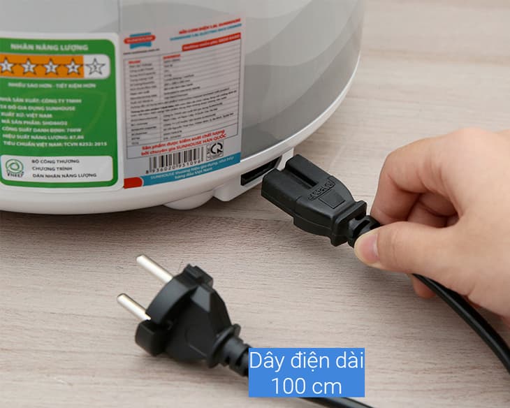 Nồi cơm nắp gài Sunhouse 1.8 lít SHD8602