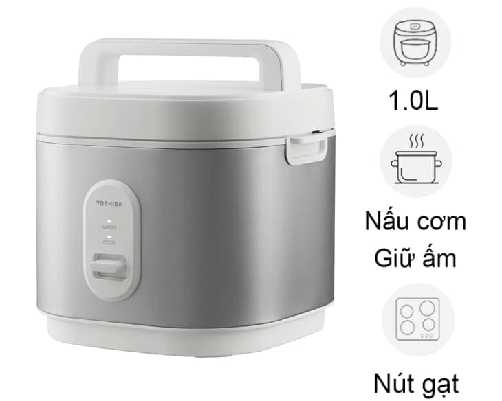 Nồi cơm nắp gài Toshiba 1 lít RC-10JRUVN(W)