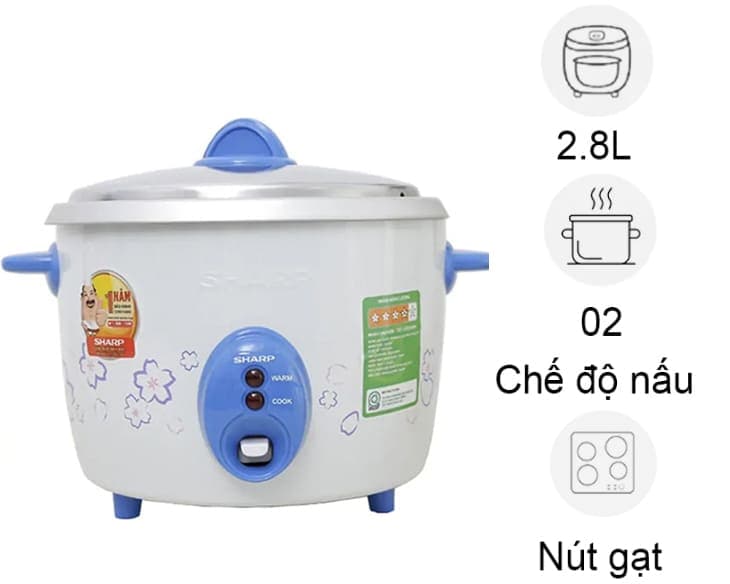 Nồi cơm nắp rời Sharp 2.8 lít KSH-D28V