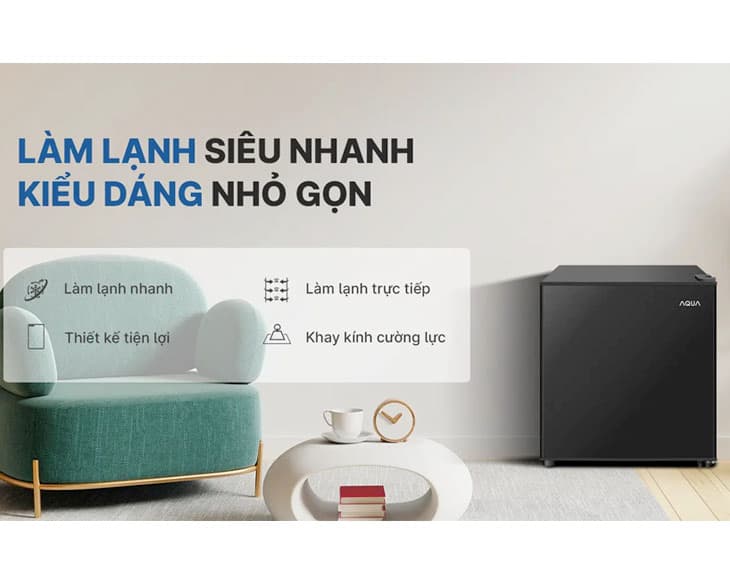 Tủ lạnh Aqua 50 Lít AQR-D60FA(BS)