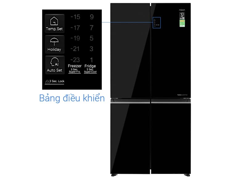 Tủ lạnh Aqua Inverter 469 Lít AQR-M536XA(GB)