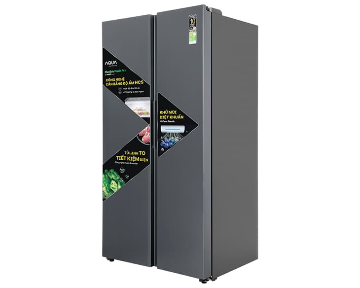 Tủ lạnh Aqua Inverter 646 Lít AQR-S682XA(SLB)
