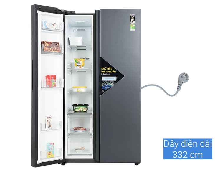 Tủ lạnh Aqua Inverter 646 Lít AQR-S682XA(SLB)