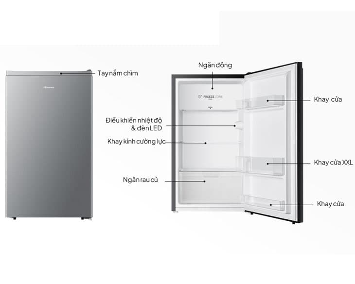 Tủ lạnh Hisense 82 Lít RR106D4ESN